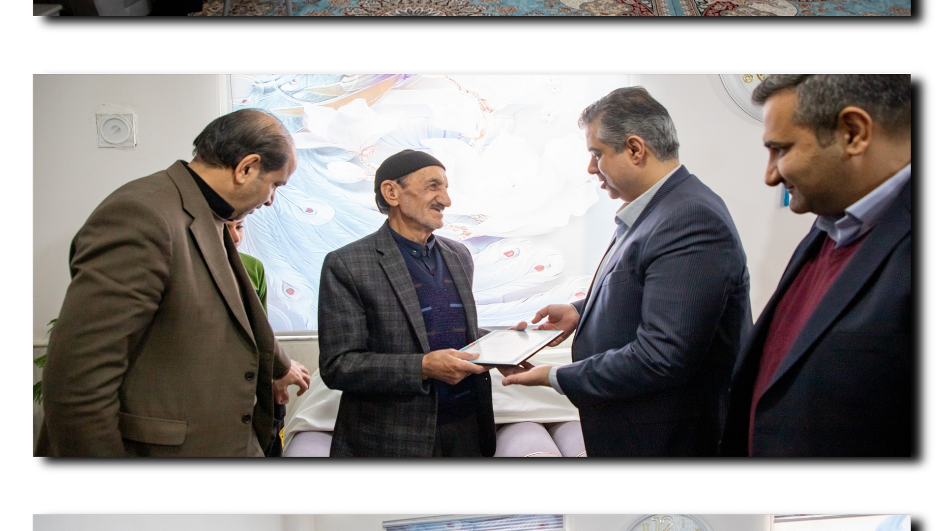 🔻تجلیل استاندار مرکزی از پدر شهید "بهنام عقیقی"در شهرستان کمیجان