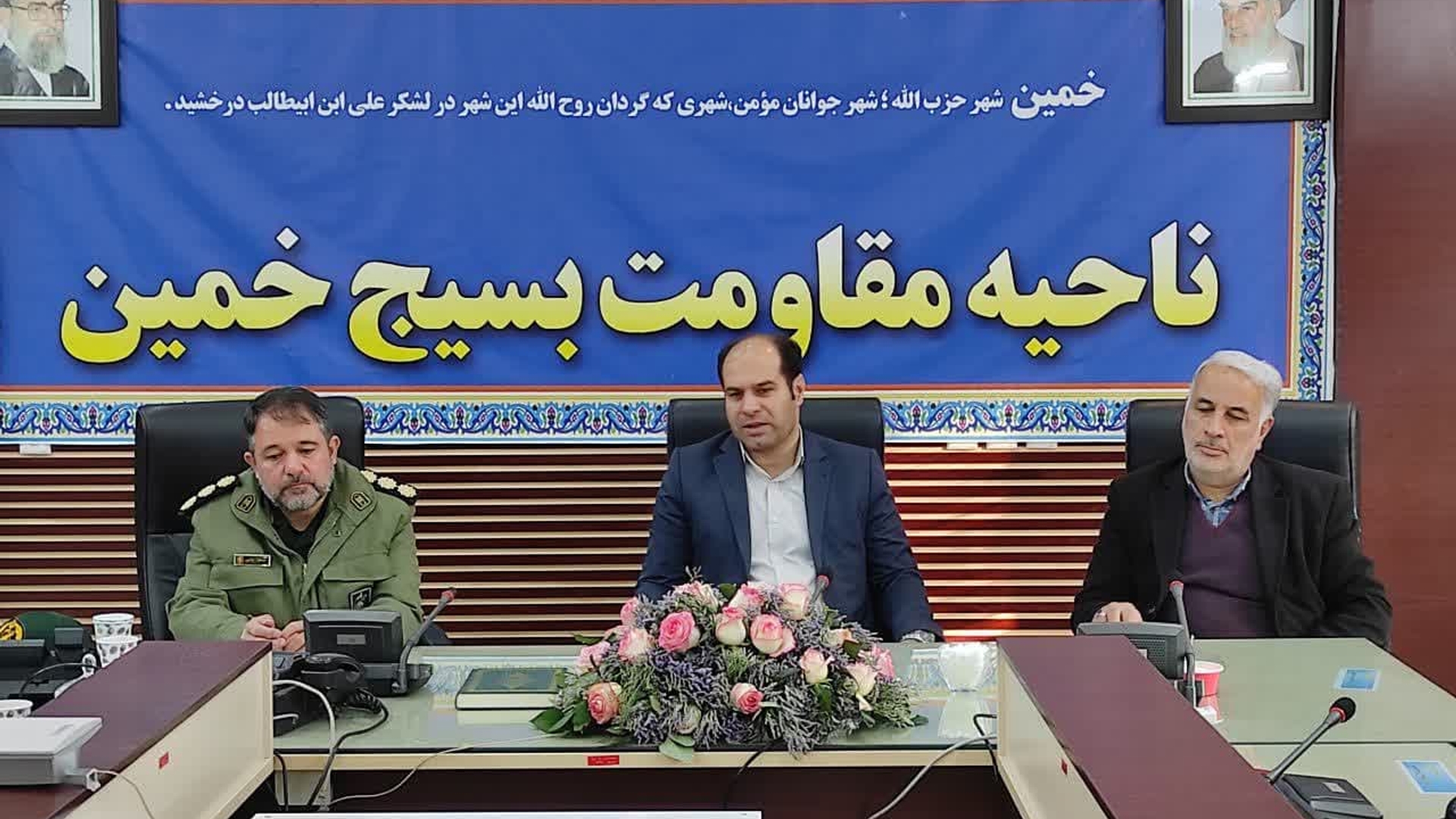 سرپرست فرمانداری و مسئولان شهرستان با فرمانده ناحیه مقاومت بسیج خمین دیدار کردند