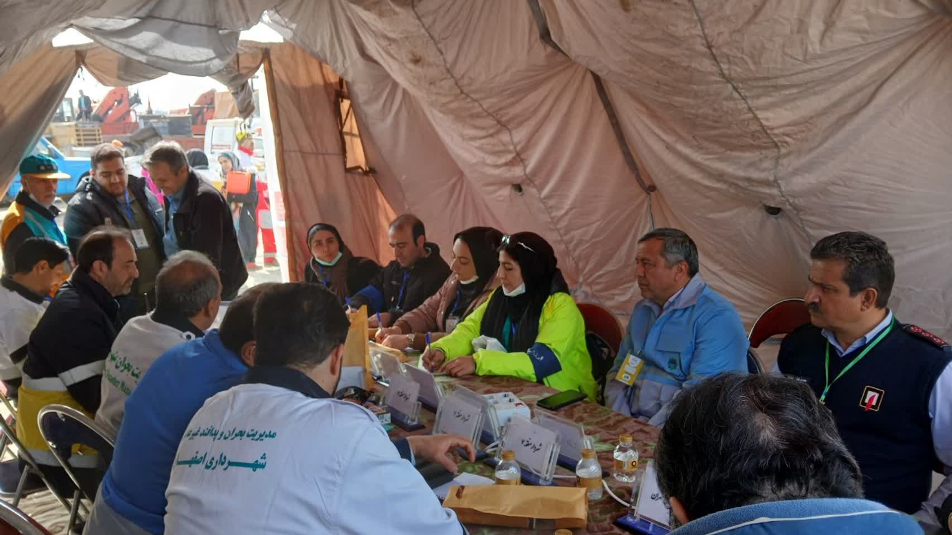 حضور سرپرست محترم اداره کل مدیریت بحران استان در مانور سراسری زلزله شهر تهران