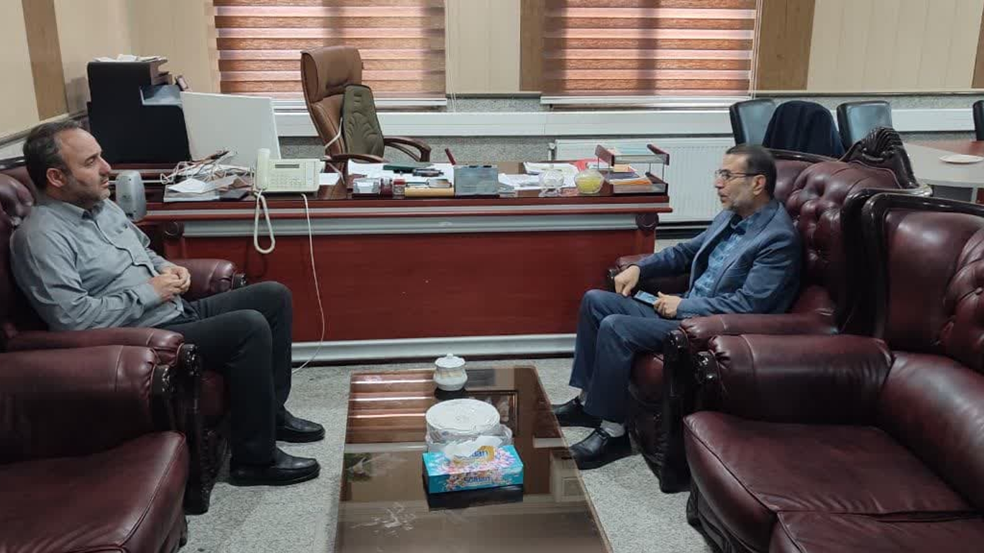 دیدار مدیر اداره آموزش و پرورش شهرستان با فرماندار