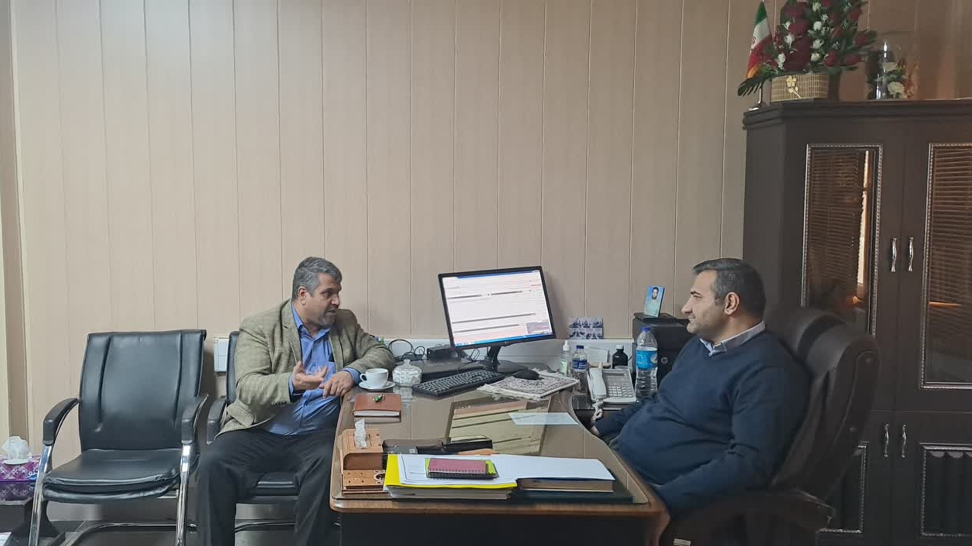 رئیس کمیته امداد امام خمینی(ره)شهرستان با فرماندار دیدار و گفتگو کردند