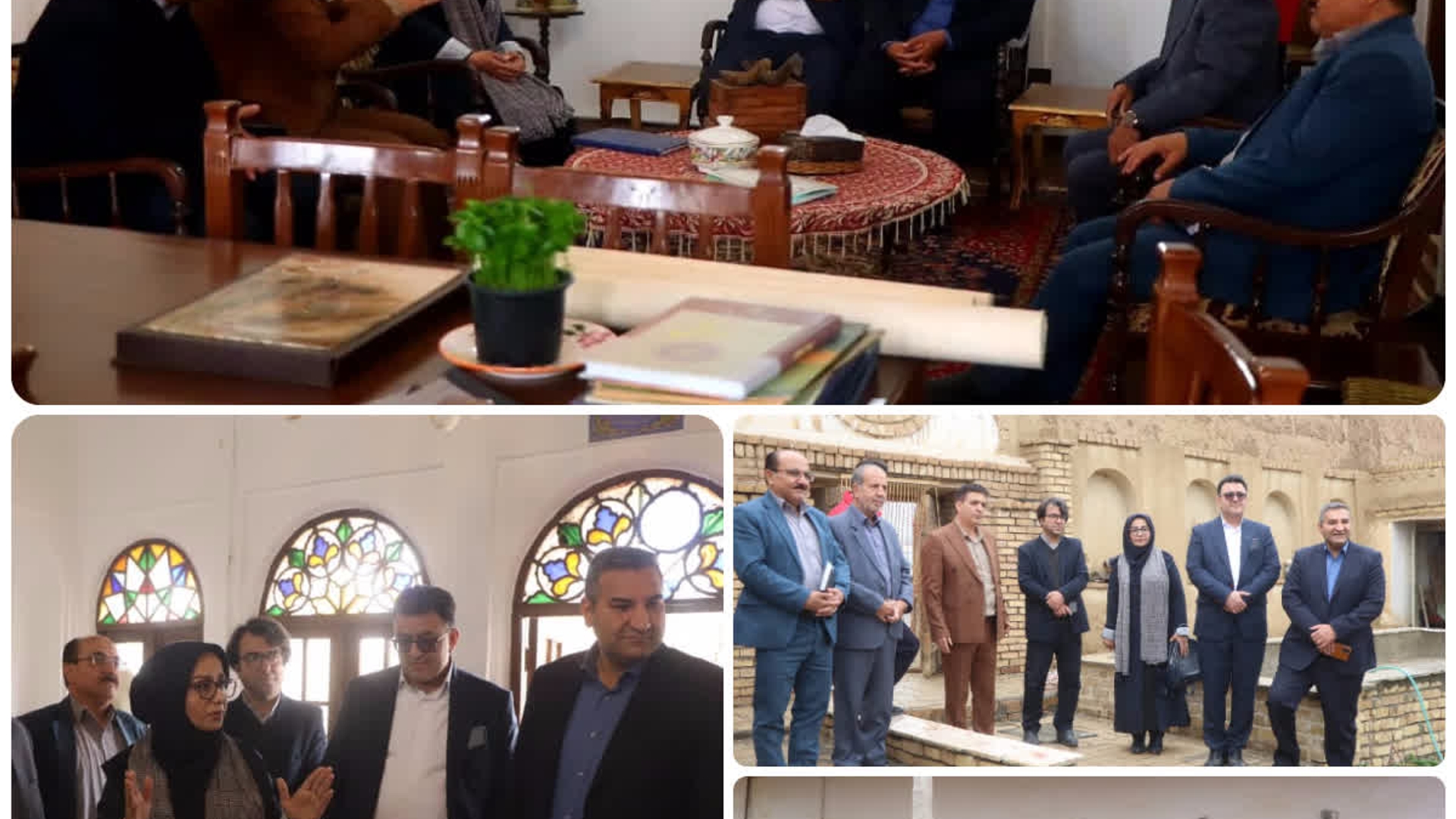 دکتر جمالیان نماینده محترم مردم شریف اراک -کمیحان وخنداب در مجلس شورای اسلام وخانم دکتر زهرا کمانی رئیس مرکز ملی فرش ایران و هیات همراه با توجه به ظرفیت های ارزشمند فرهنگی شهرستان کمیجان از مجموعه ارگ هنر آقچه کهریز بازدید بعمل آوردند