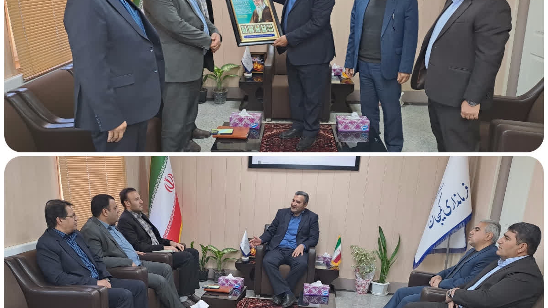 حضور اکبری دبیر کمیسیون مبارزه قاچاق کالا و ارز استان در فرمانداری شهرستان و دیدار با دکتر مددی فرماندار