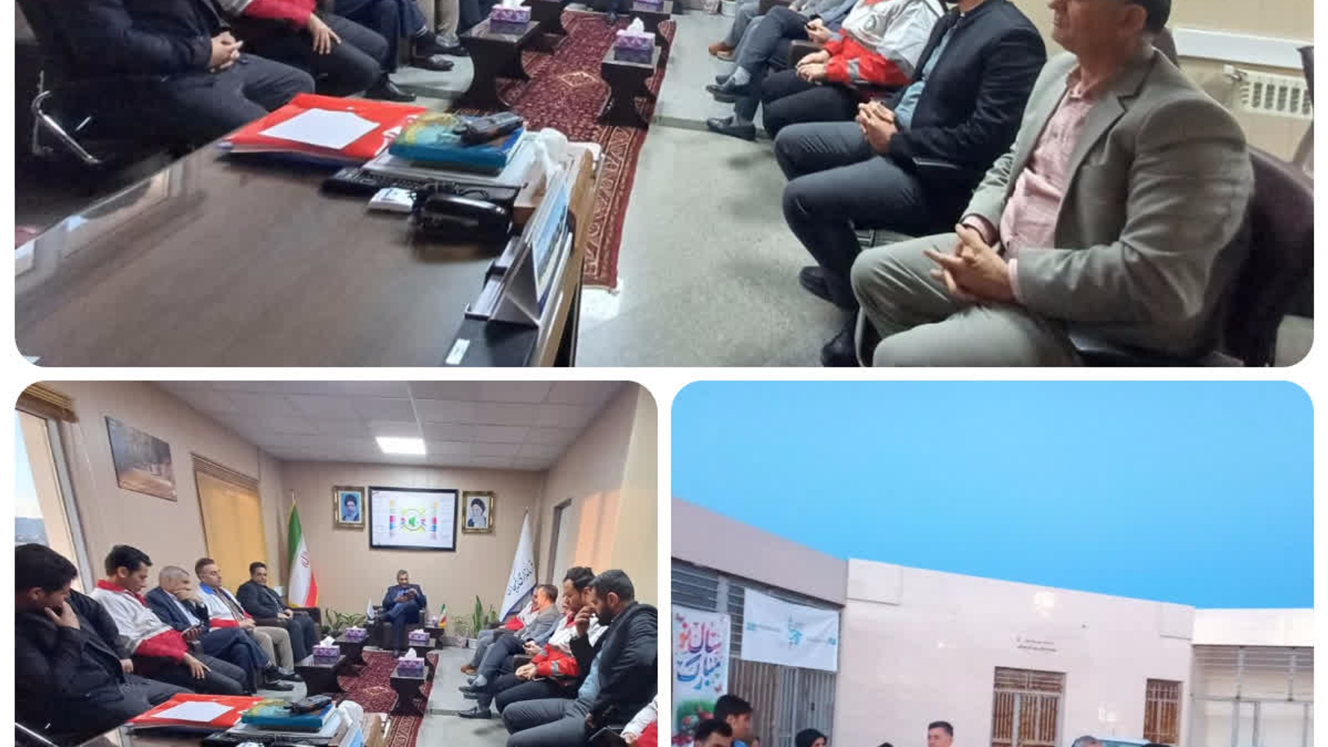 دیدار نوروزی مدیرعامل جمعیت هلال‌احمر استان مرکزی با فرماندار شهرستان و بازدید از طرح ملی خدمات نوروزی در کمیجان