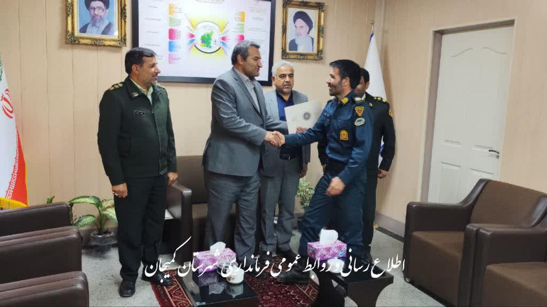 🔻تقدير سرپرست فرمانداری شهرستان کمیجان از سرهنگ عابدین ملکی پویا و تعدادی از پرسنل انتظامی شهرستان