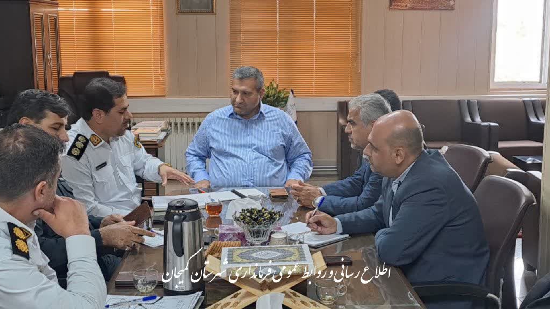 جلسه شورای ترافیک  شهرستان کمیجان و با حضور سرهنگ آشوری رئیس پلیس راه استان مرکزی