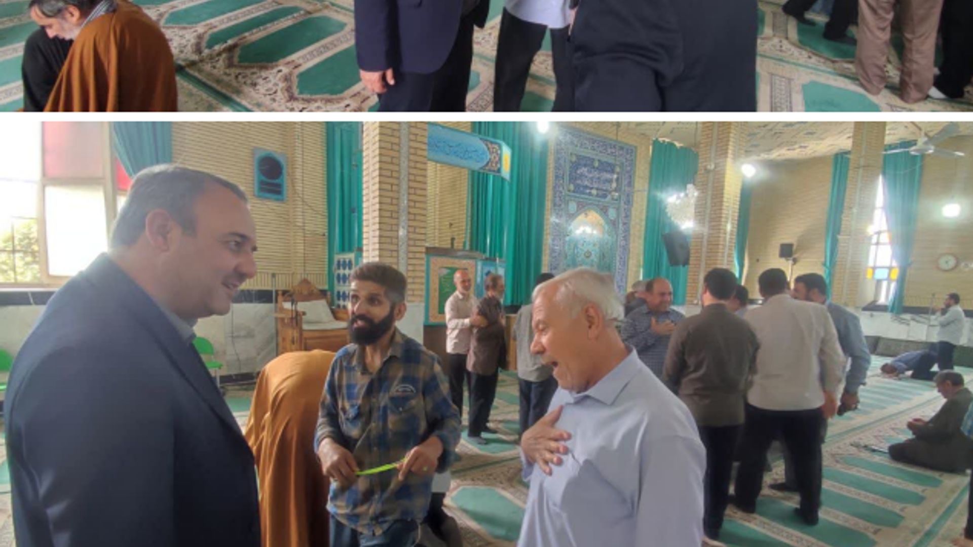 دیدار چهره به چهره فرماندار با مردم در نماز جمعه شهر مامونیه