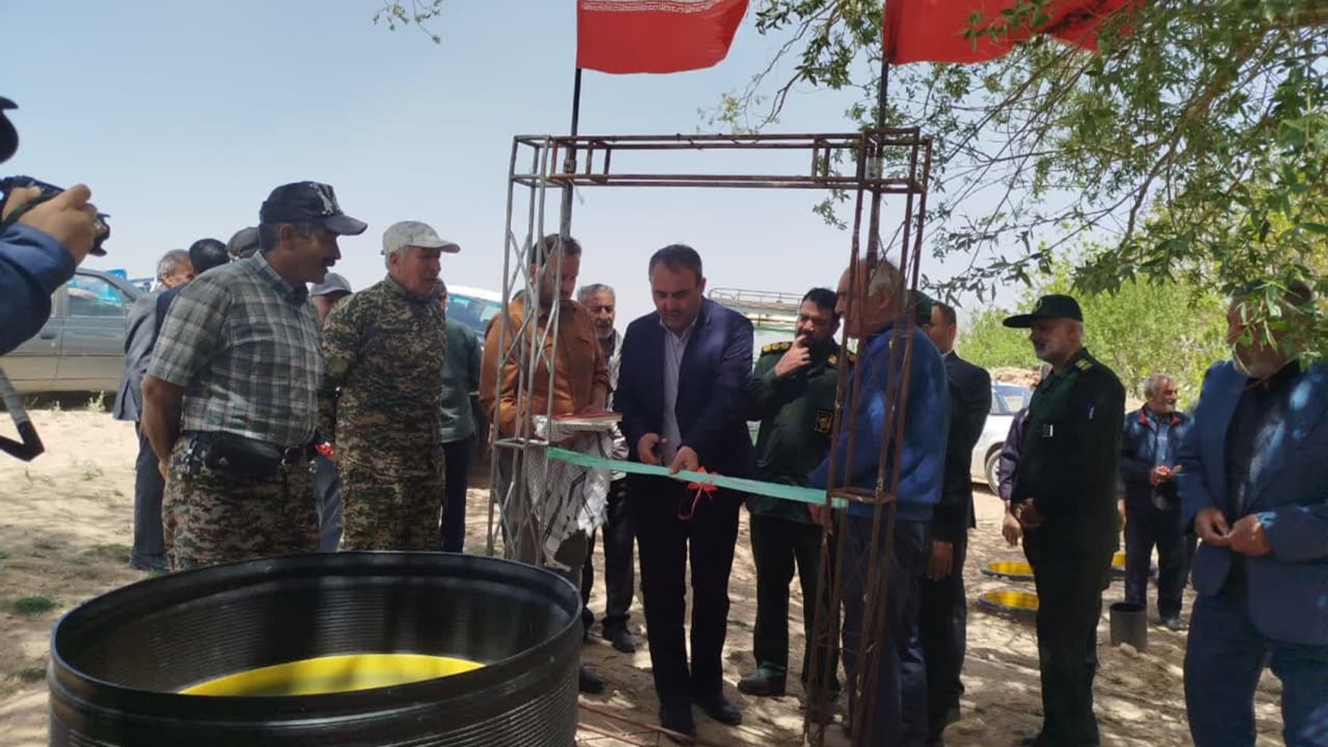 افتتاح  پروژه لوله گذاری انتقال آب کشاورزی روستای دوزج