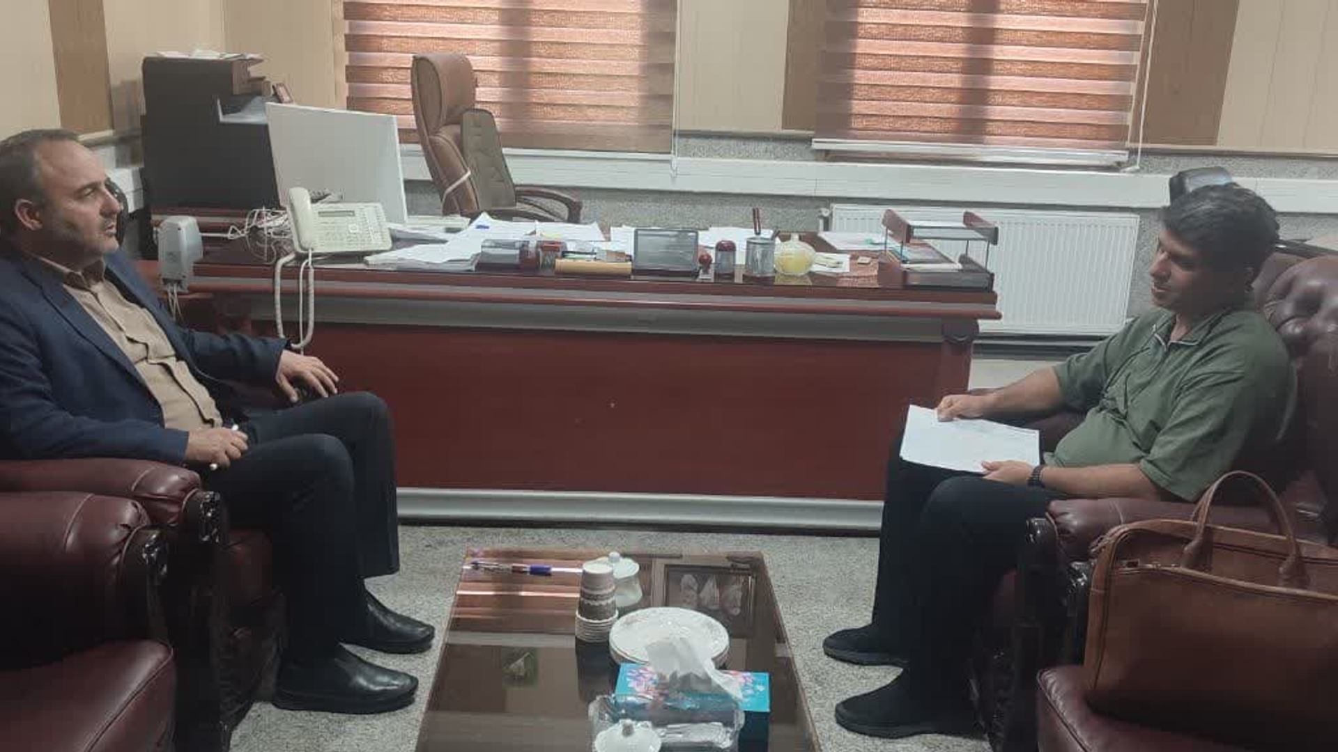 دیدار  با یکی از صاحبان صنایع شهرستان