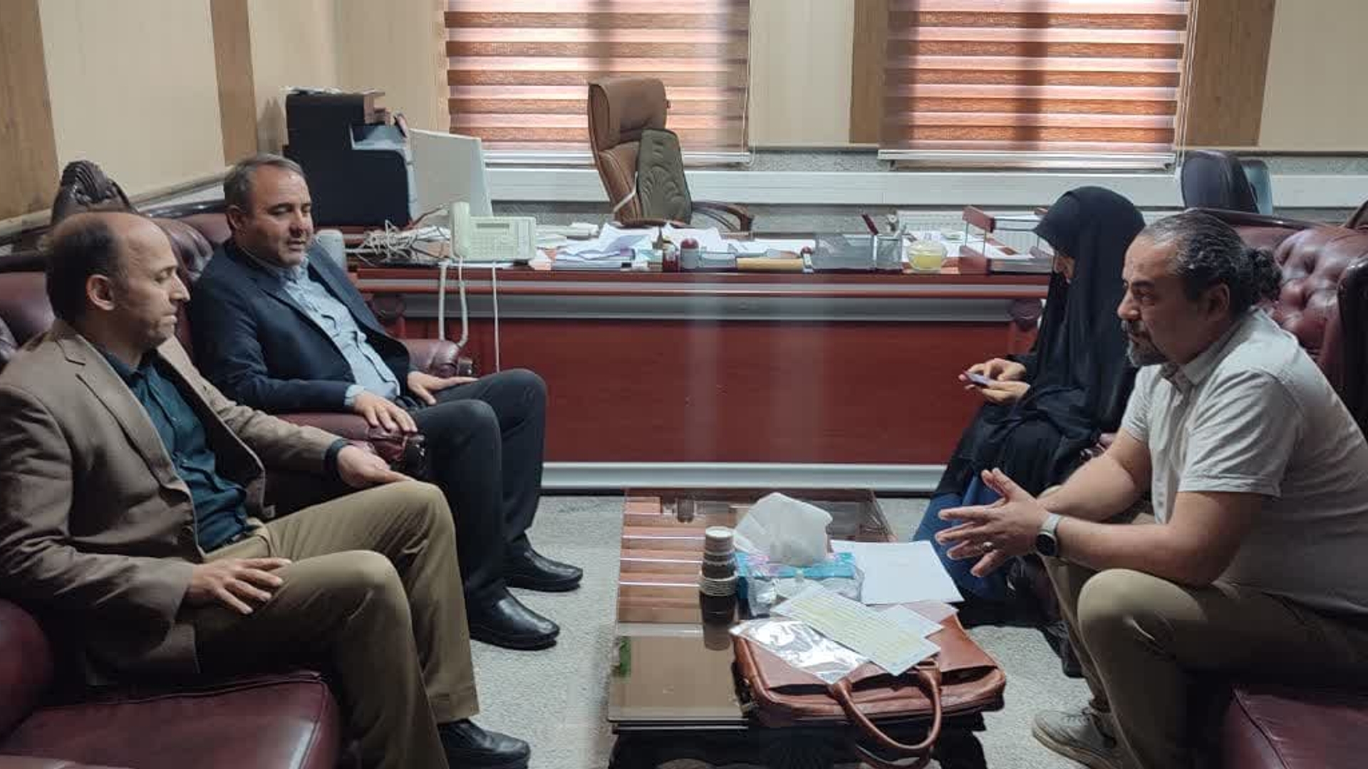 دیدار فرماندار  با یکی از صاحبان صنایع شهرستان