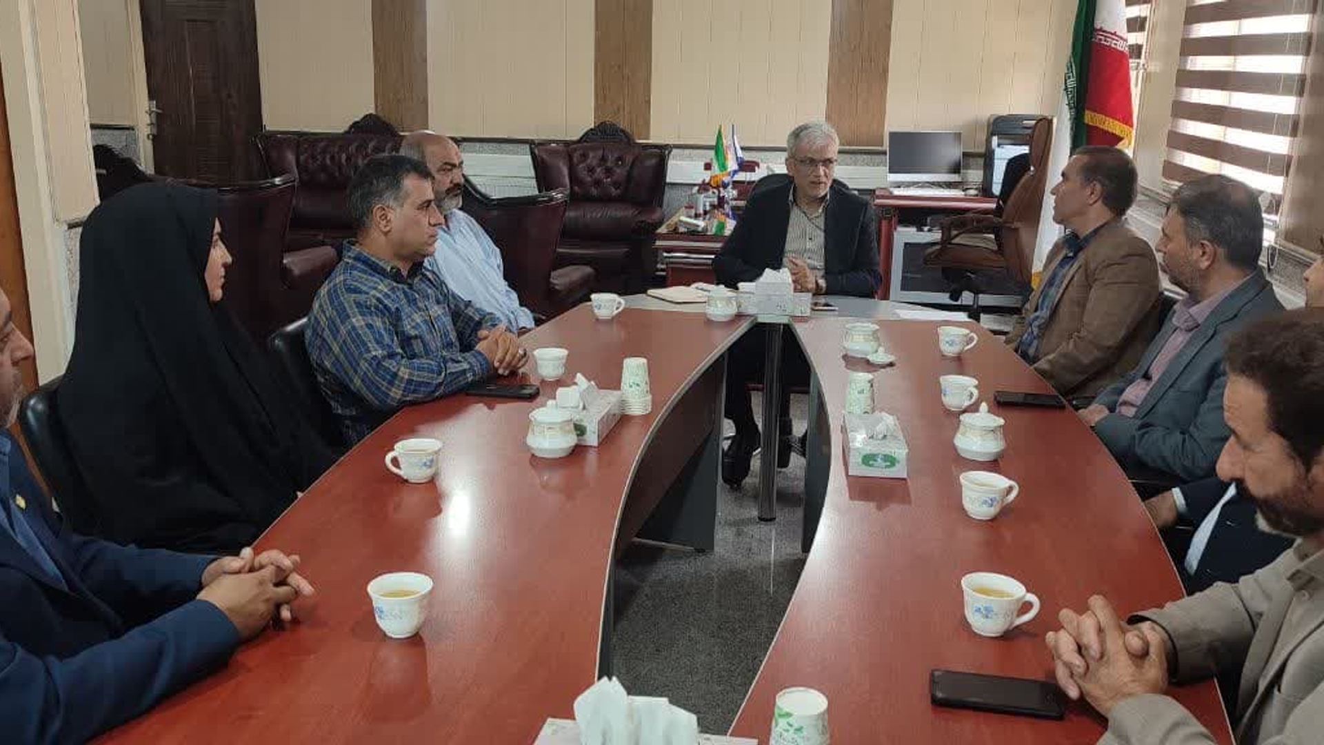 دیدار بخشدار و اعضای شورای اداری بخش زاویه با سرپرست فرمانداری زرندیه