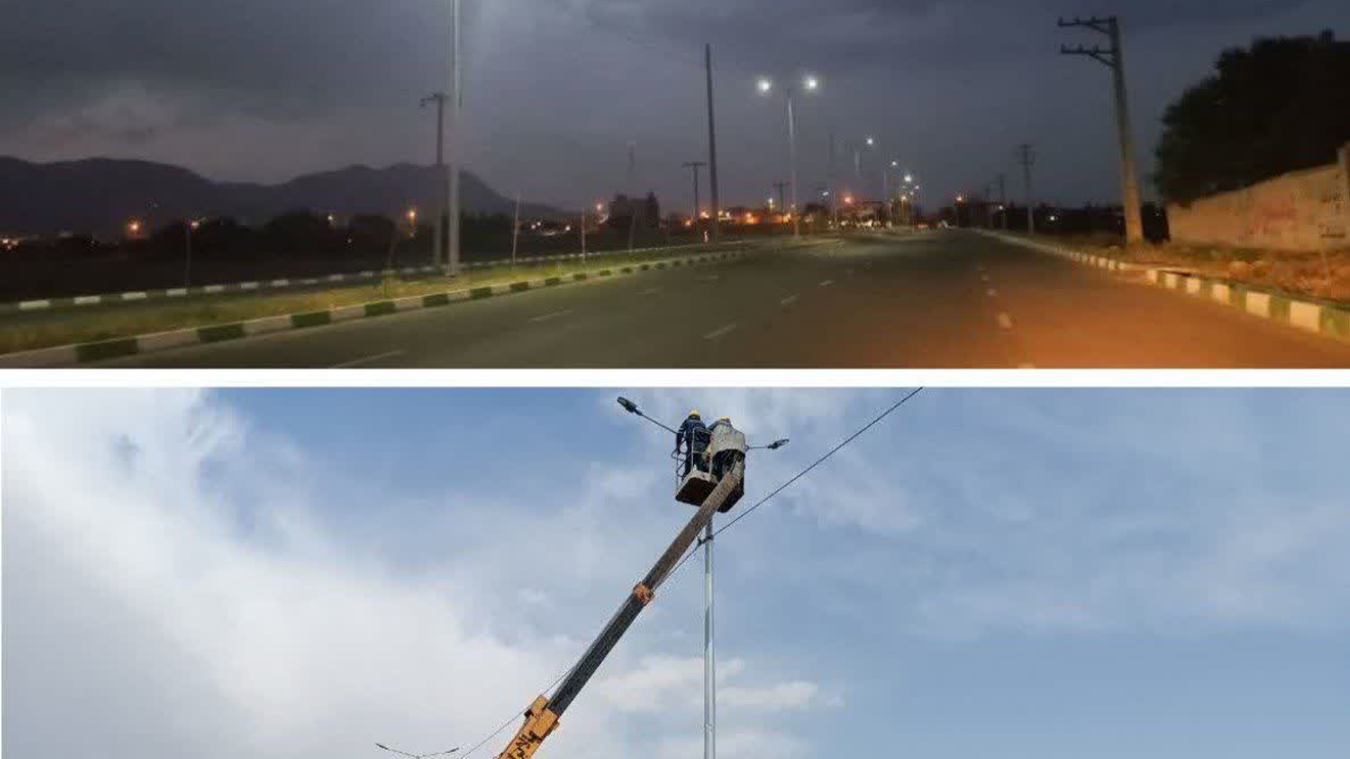 🔻بهره‌برداری از پروژه روشنایی بلوار خروجی کمیجان به سمت میلاجرد