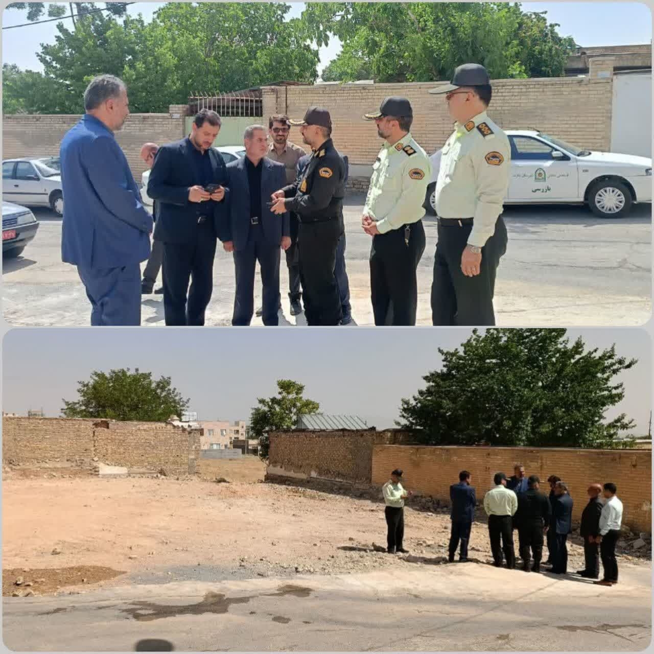 بازدید سرپرست فرمانداری و نماینده مردم شهرستان در مجلس از زمین واگذار شده به فرماندهی انتظامی شهرستان شازند
