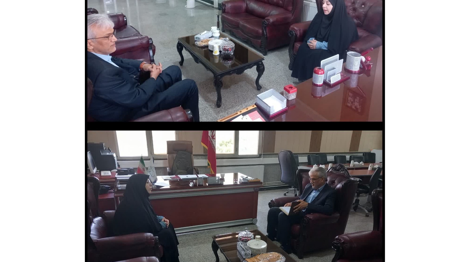 دیدار دهیار روستای فرج‌آباد بخش مرکزی با سرپرست فرمانداری زرندیه