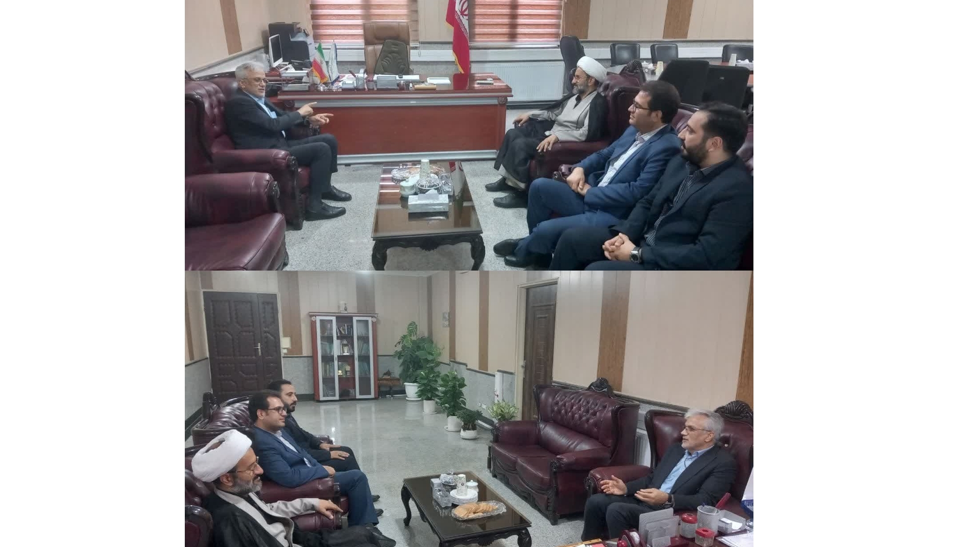 نشست حجت‌الاسلام غلامرضا گودرزی با مهدی احمدی در شهرستان زرندیه