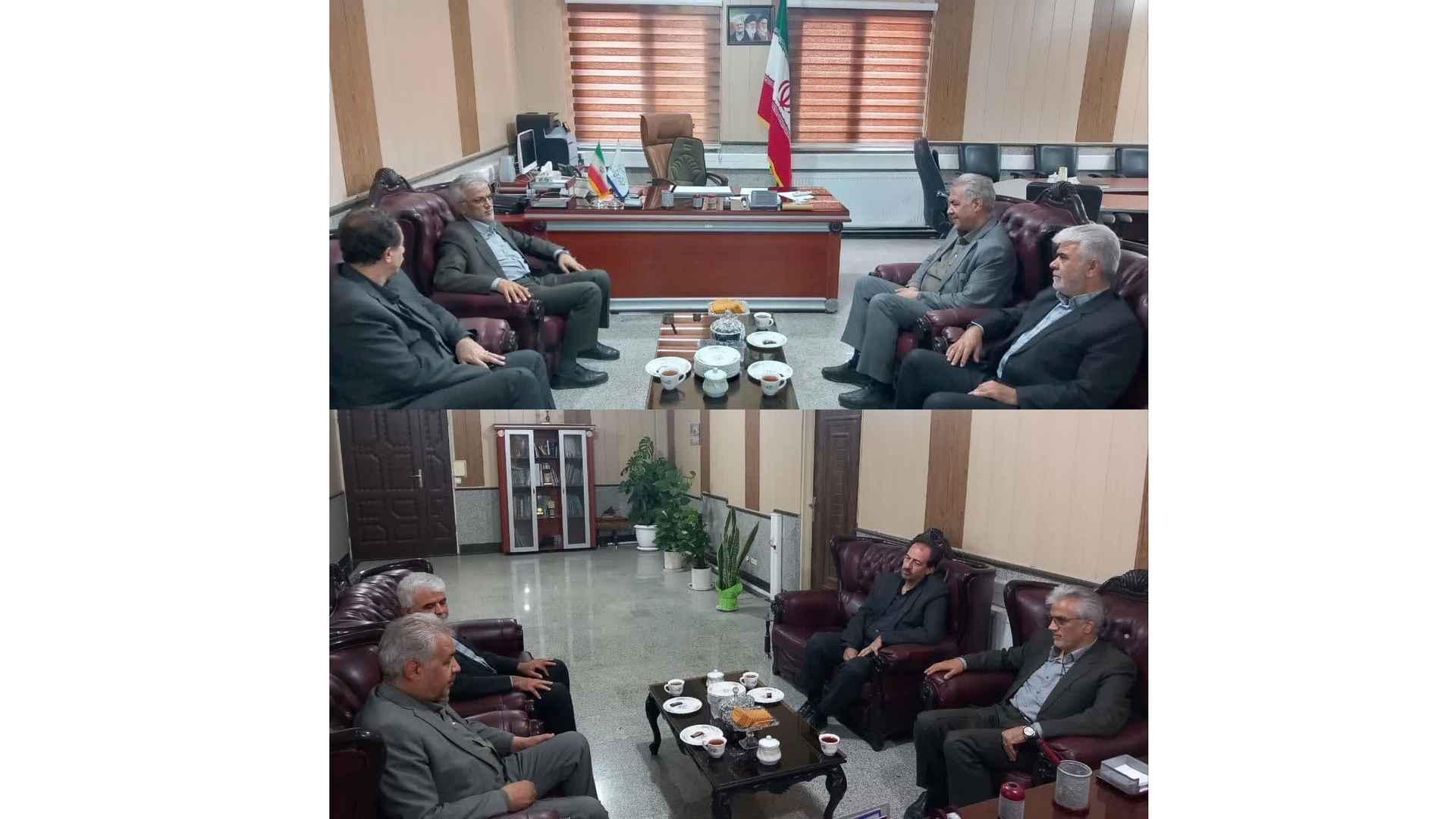 نشست علی صفری رئیس جهاد کشاورزی استان مرکزی با مهدی احمدی سرپرست فرمانداری شهرستان زرندیه