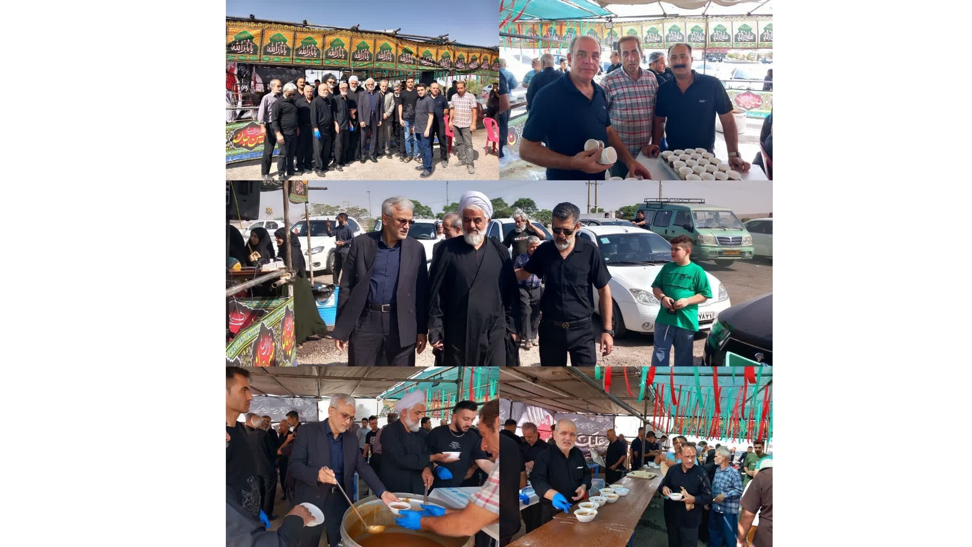 حضور سرپرست فرمانداری و امام جمعه زرندیه در موکب شهدای روستای پیک