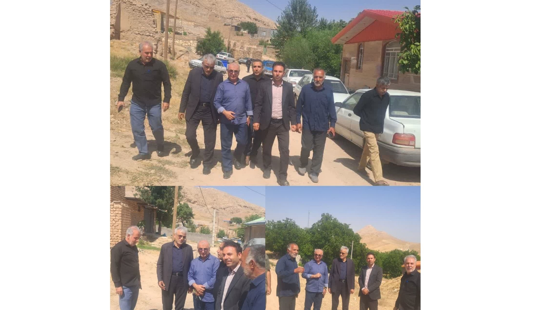 حضور مهدی احمدی در مراسم عزاداری اربعین و بازدید میدانی روستای بریه