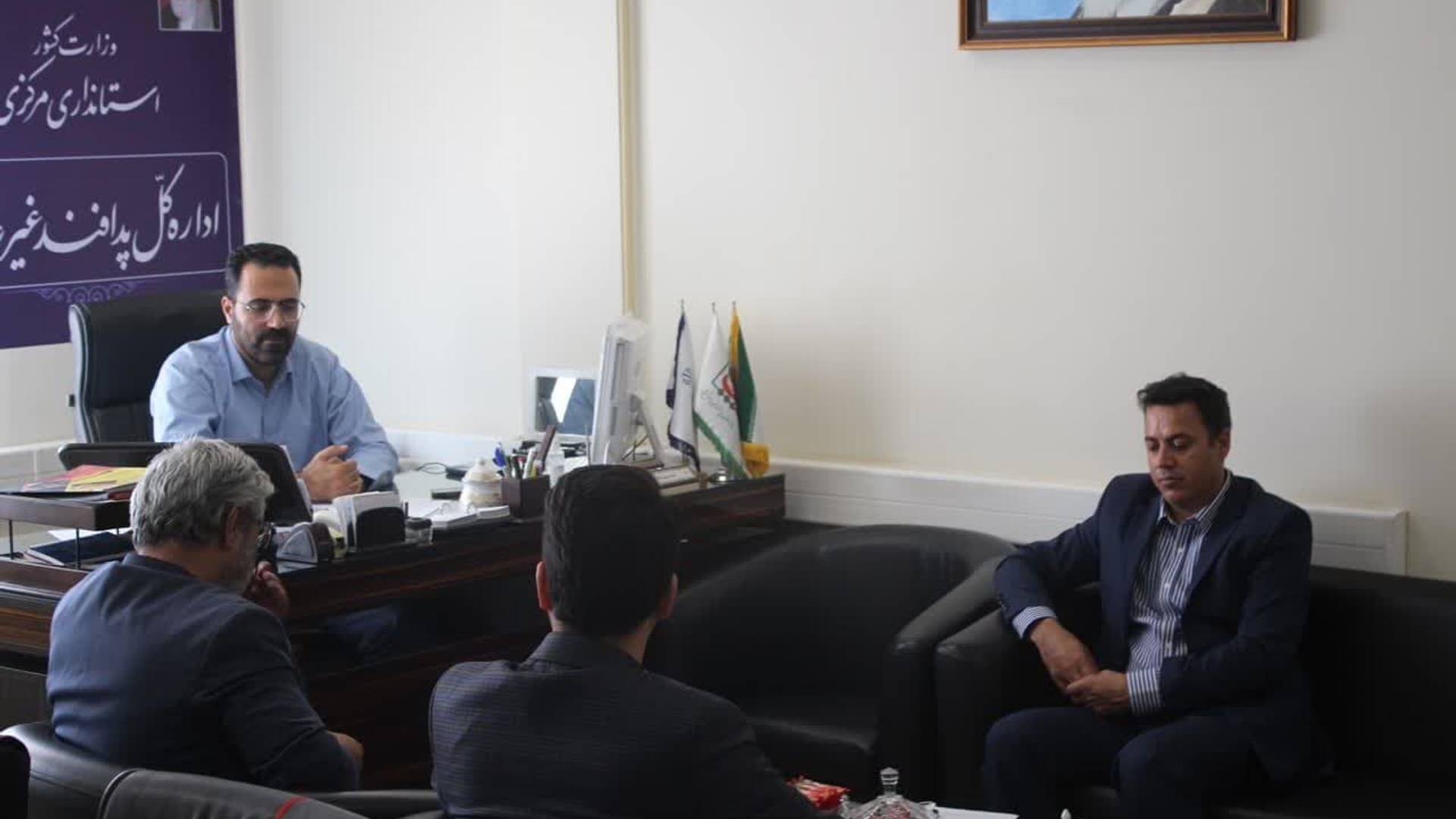 جلسه مدیرکل پدافند غیرعامل استان مرکزی با مدیر حسابرسی دیوان محاسبات استان