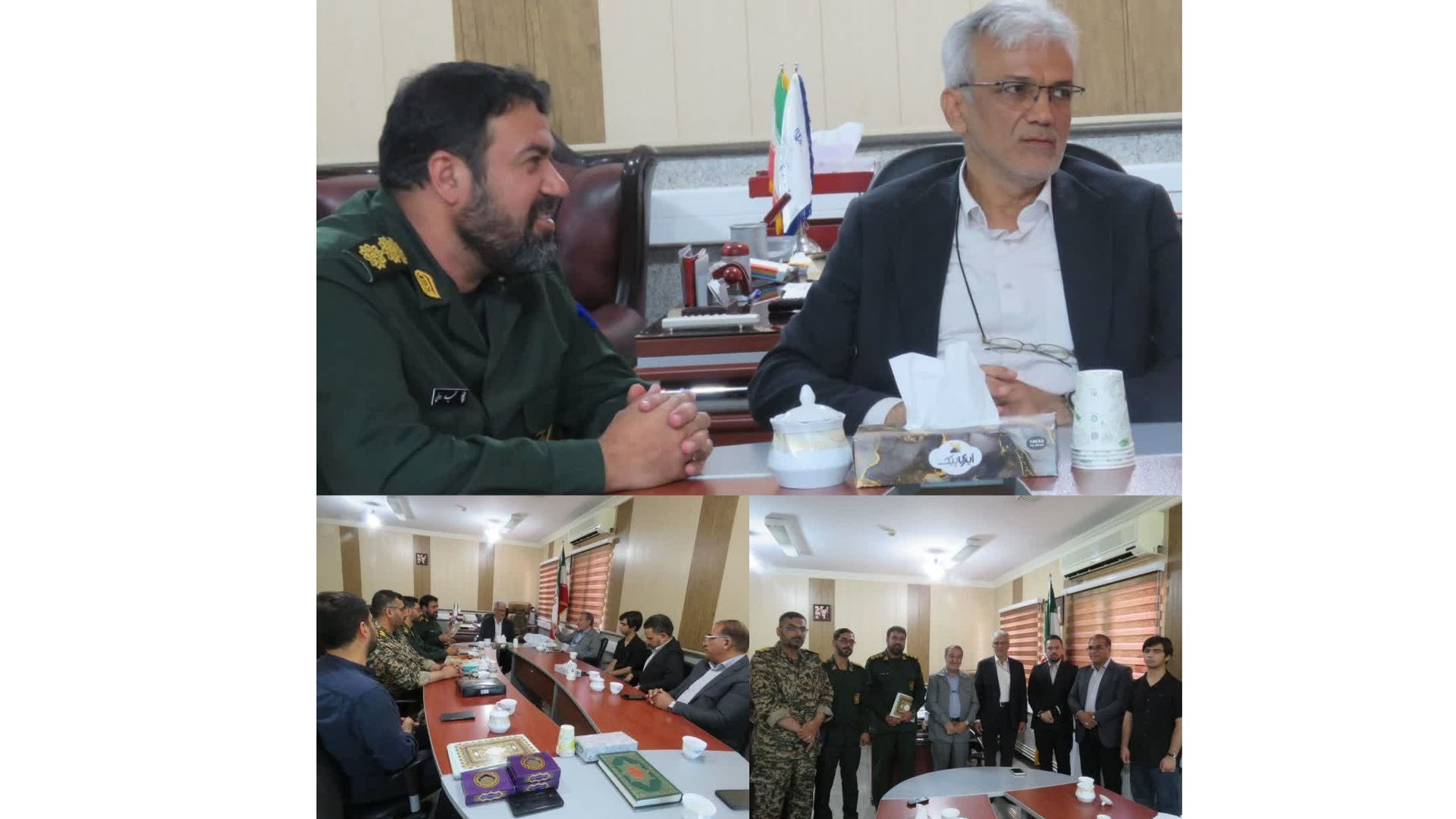 دیدار صمیمی فرمانده بسیج زرندیه با فرماندار شهرستان به مناسبت هفته دولت
