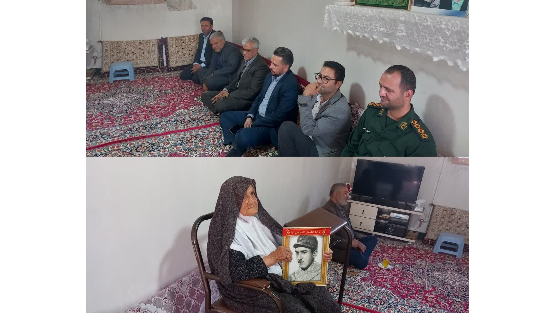 فرماندار زرندیه با خانواده شهید محمدرضا معقولی در روستای الویر دیدار کرد