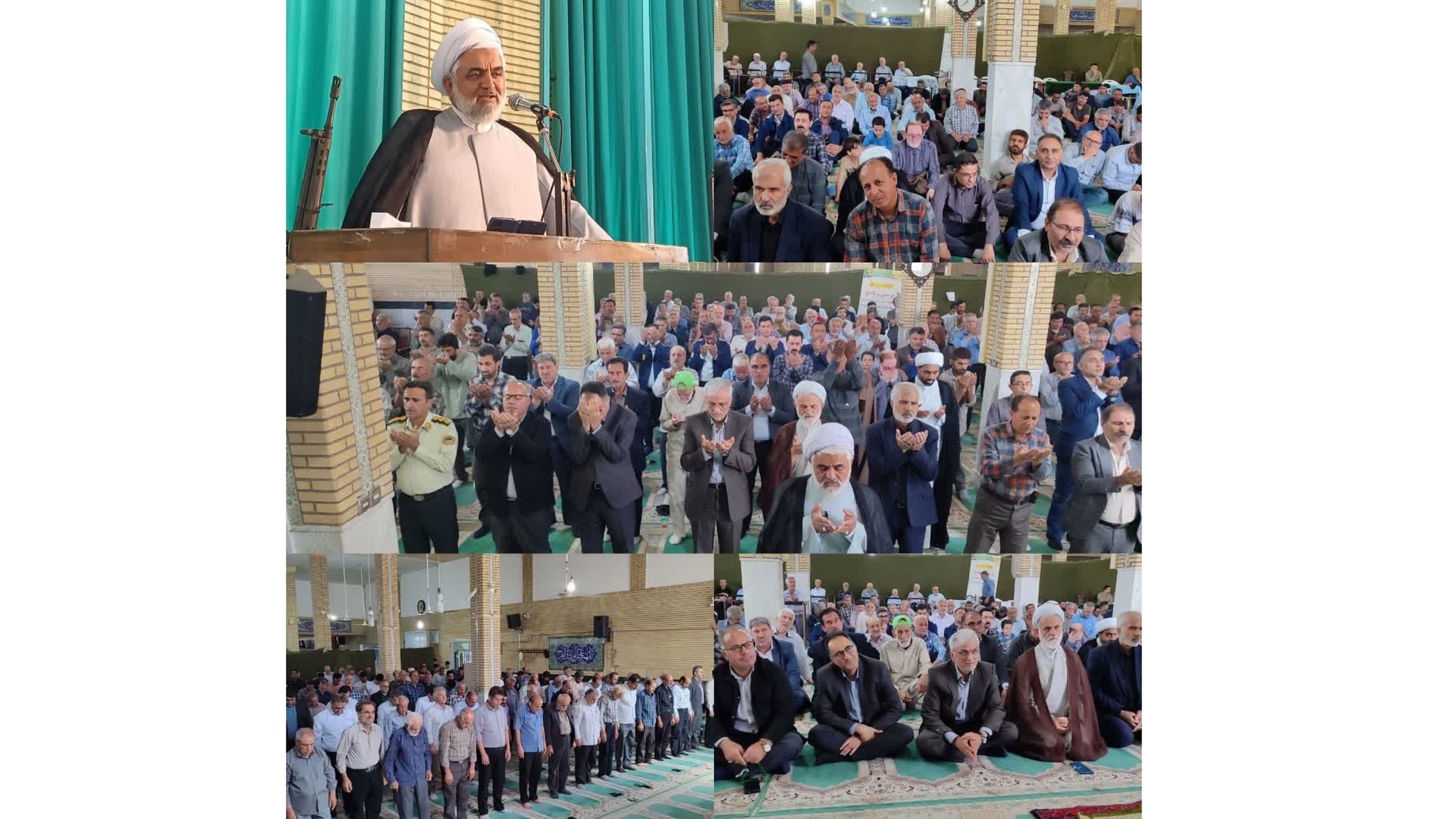 حضور مهدی احمدی فرماندار زرندیه در نماز عبادی سیاسی جمعه شهر مامونیه