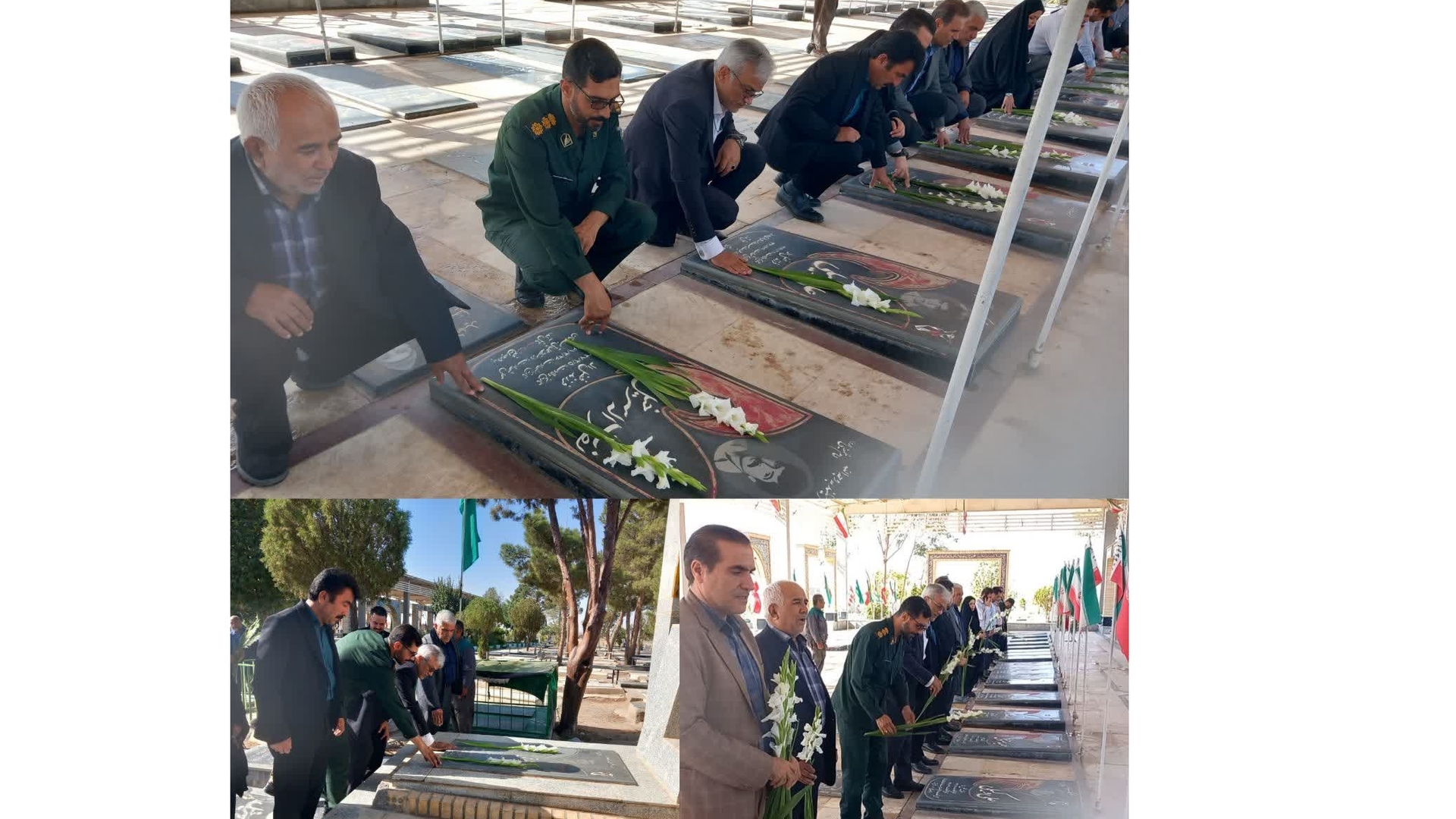 فرماندار زرندیه در گلزار شهدای شهر زاویه فاتحه خواند