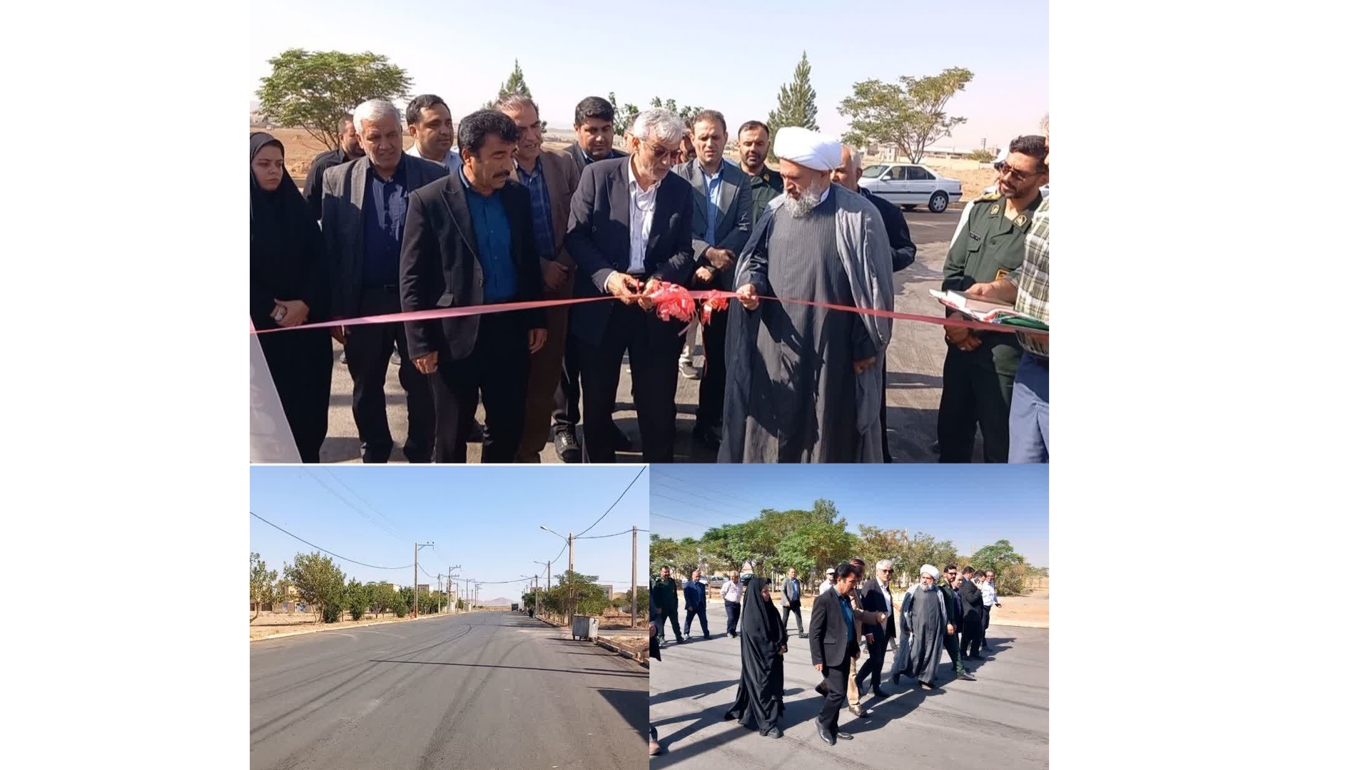 بهره‌برداری از زیرسازی و آسفالت معابر مسکن مهر شهر زاویه با حضور فرماندار زرندیه