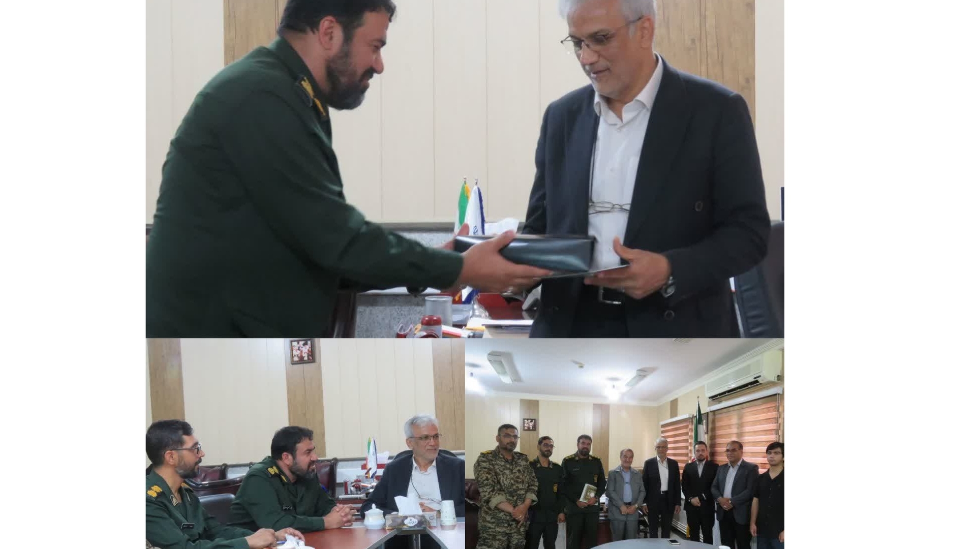 فرمانده ناحیه مقاومت بسیج با اهدا لوح سپاس از فرماندار زرندیه تقدیر کرد