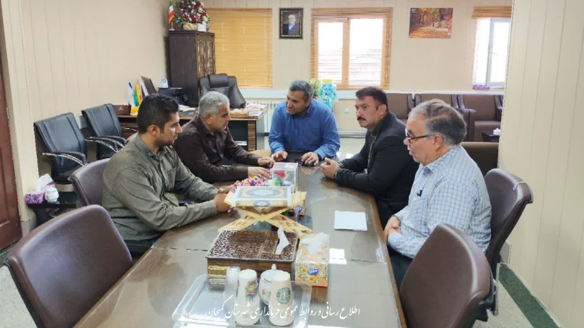 دیدار رابط صداوسیمای استان مرکزی در شهرستان کمیجان با فرماندار و معاونین فرمانداری