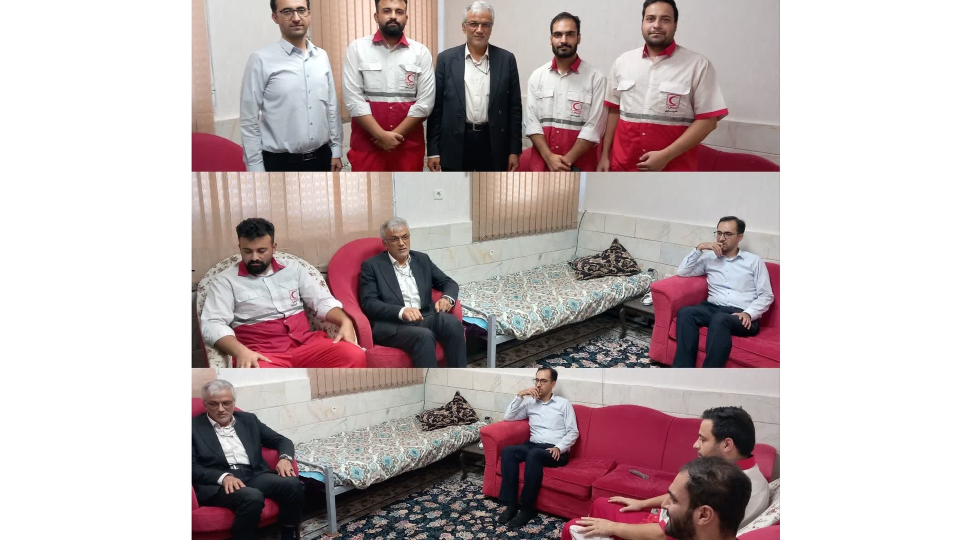 فرماندار زرندیه در پایگاه امداد و نجات جاده‌ای هلال احمر مستقر در اتوبان تهران-ساوه حاضر شد