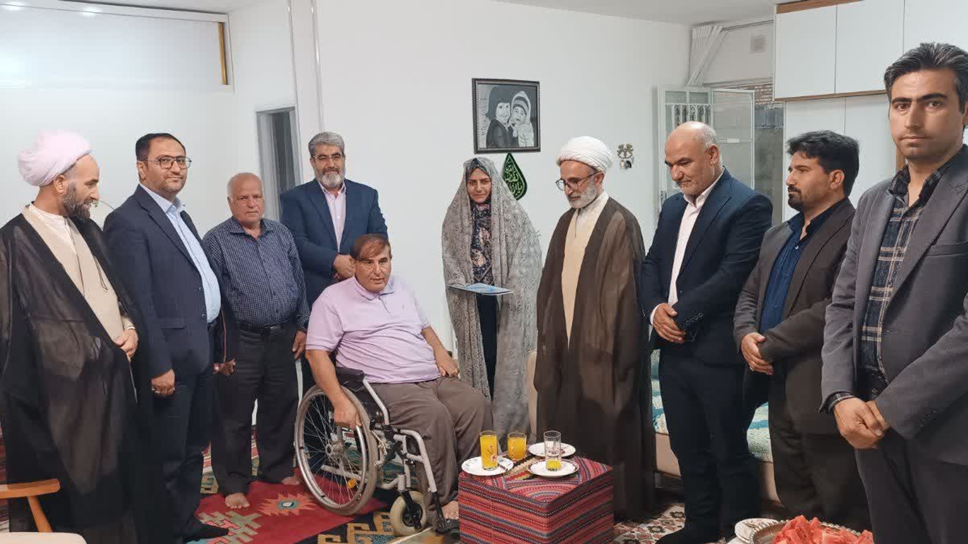 💢 دیدار و تجلیل از جانباز سرافراز ۷۰ درصد حسن صادقی در مرکز دهستان اناج