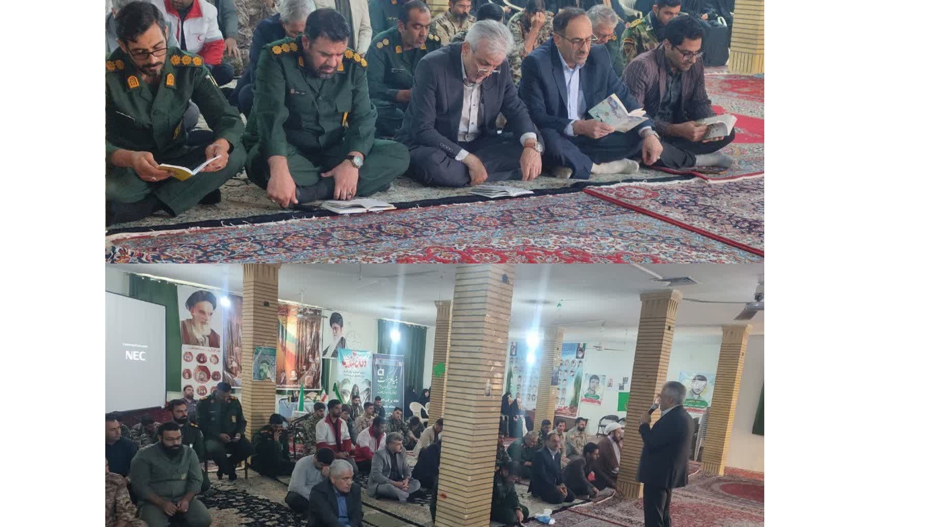 مراسم قرائت زیارت عاشورا در حسینیه سیدالشهدا آسیابک با حضور اعضای شورای اداری برگزار شد