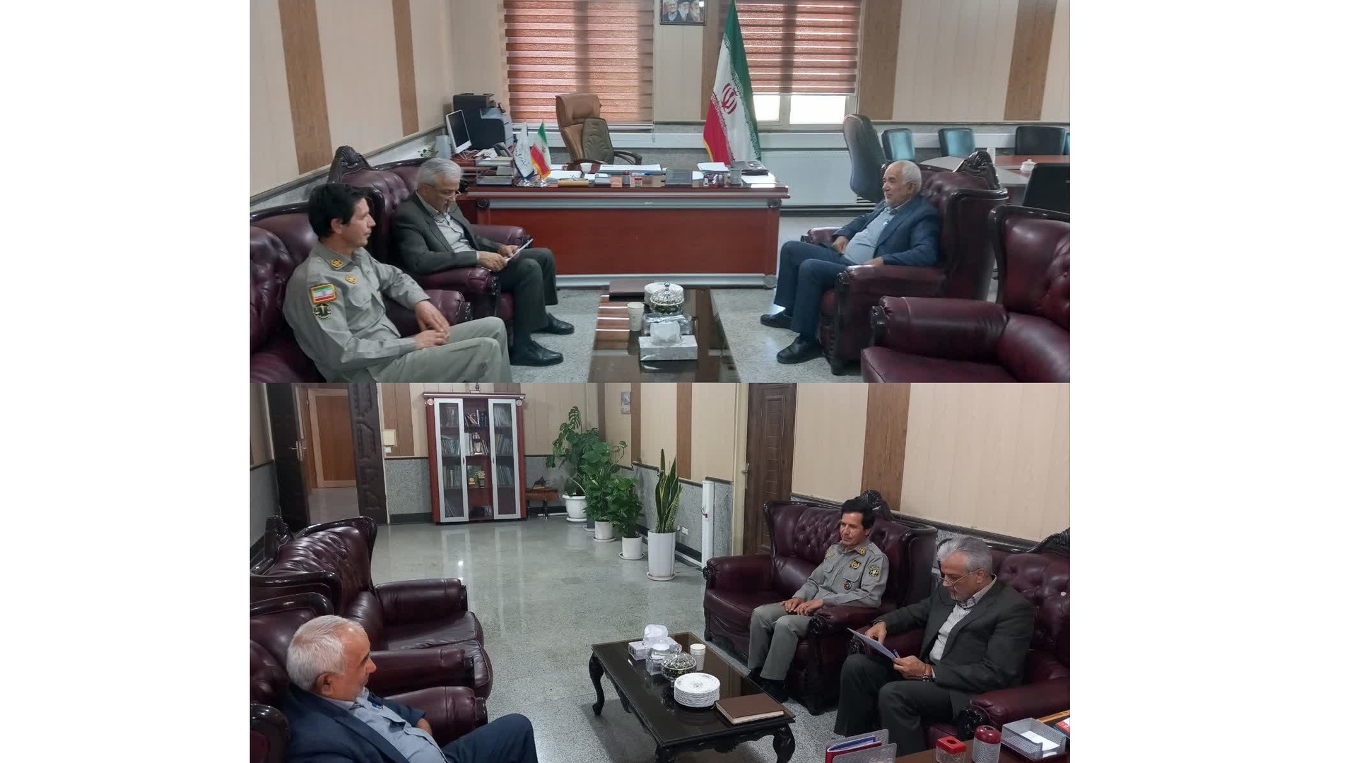 دیدار رئیس دفتر نماینده مجلس و رئیس حفاظت محیط زیست زرندیه با فرماندار