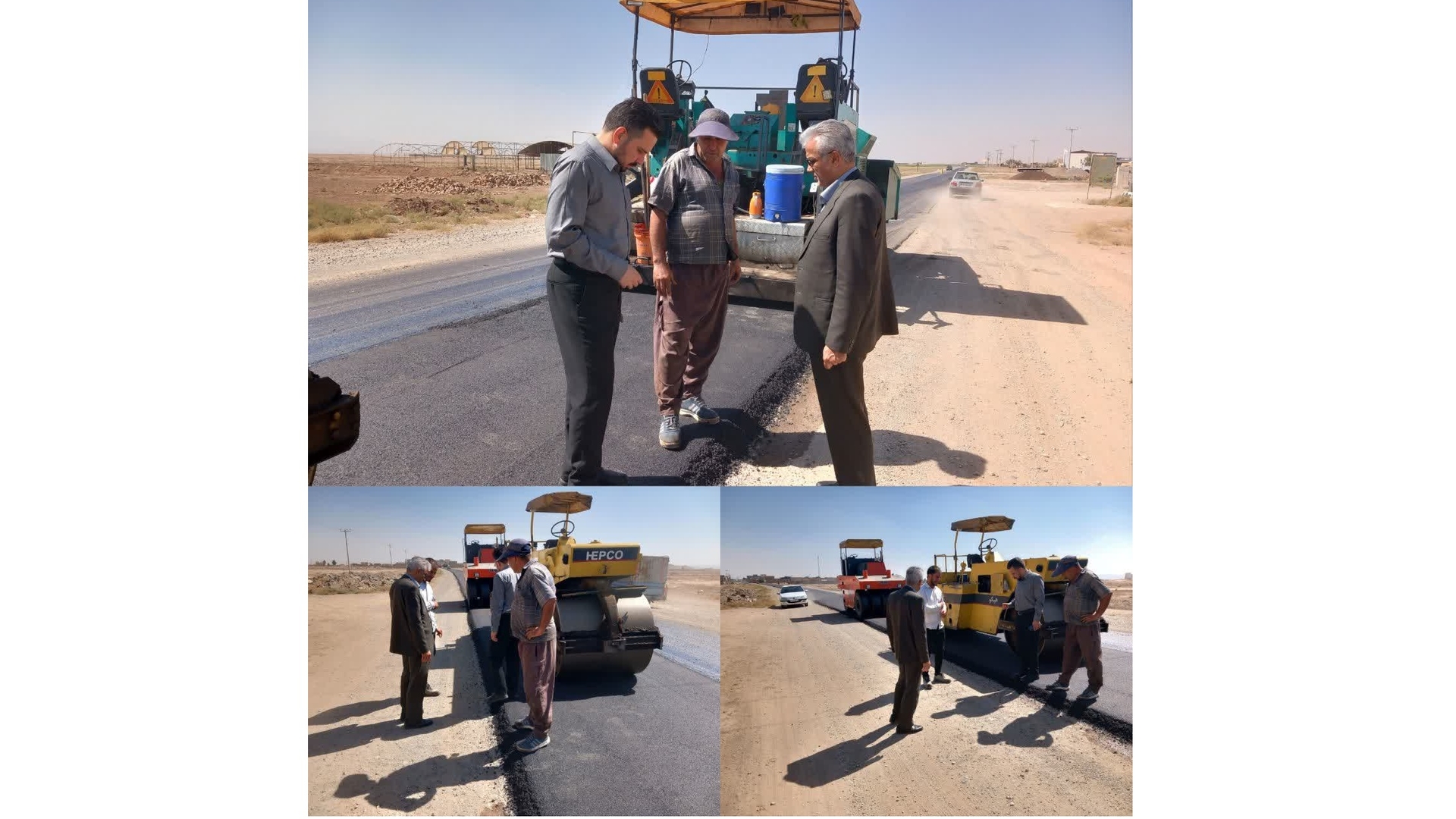 بازدید فرماندار زرندیه از پروژه روکش آسفالت روستاهای مجتمع بخش زاویه