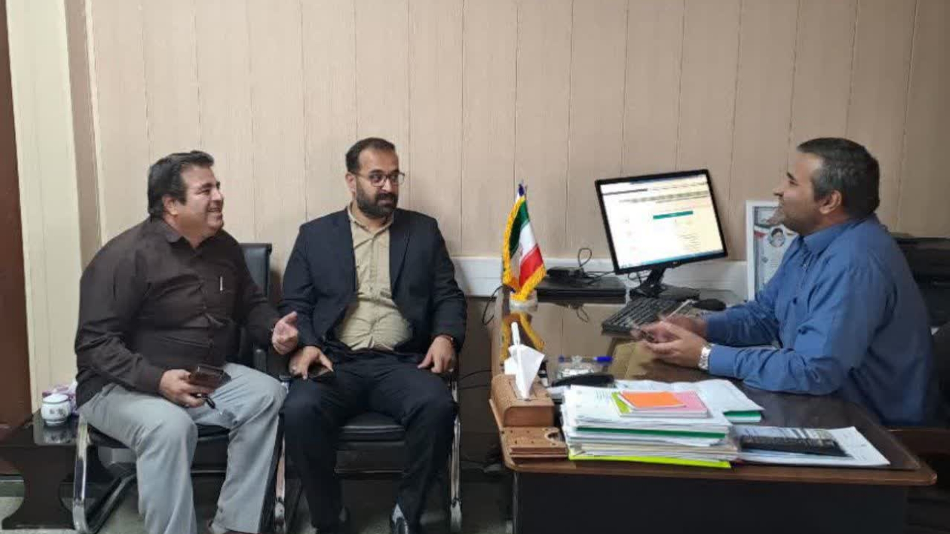 🔻 دیدار رئیس اداره ورزش و جوانان و عضو شورای اسلامی شهرستان کمیجان با فرماندار