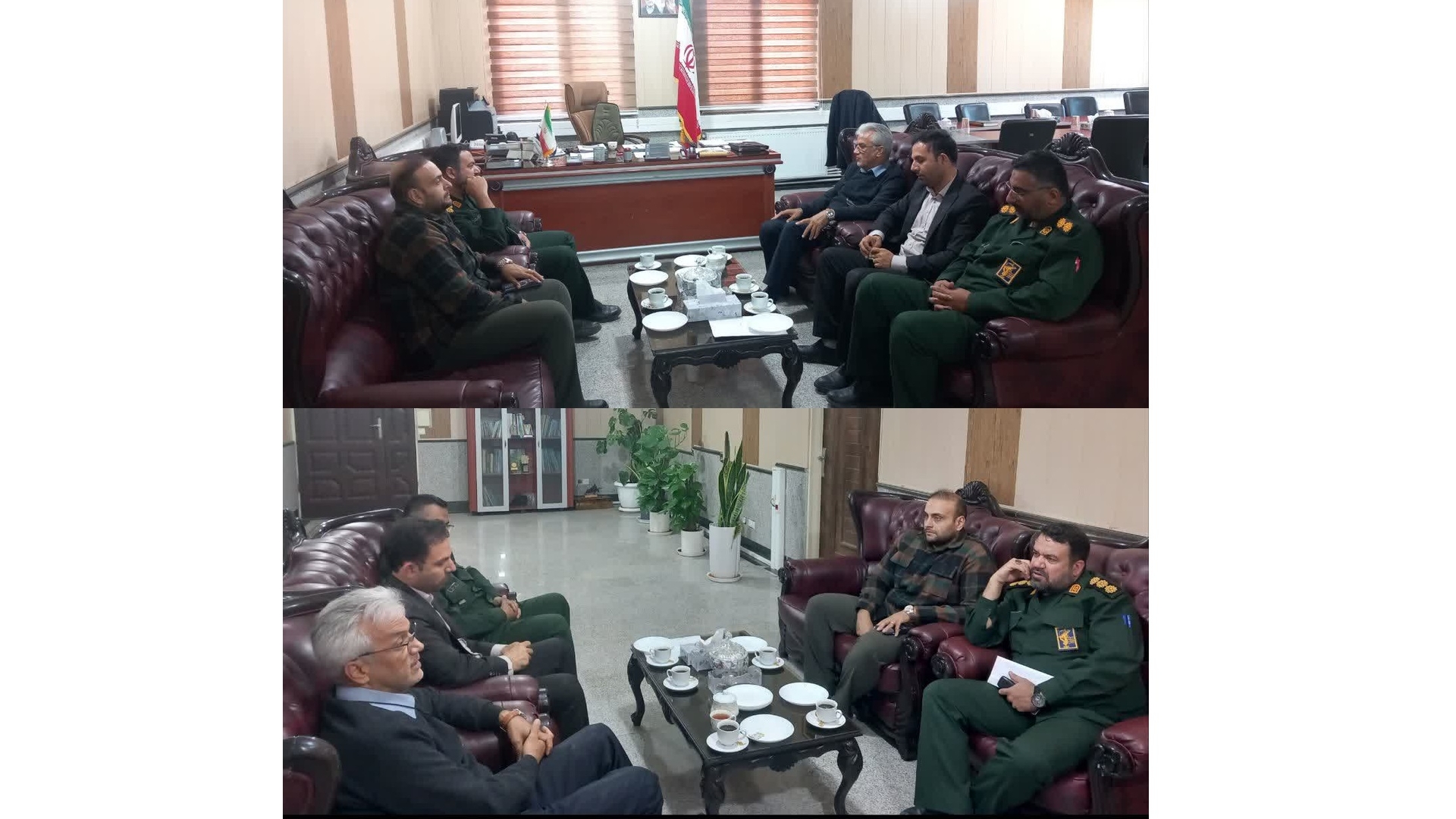 هم‌اندیشی فرمانده ناحیه مقاومت بسیج و فرماندار زرندیه در خصوص برنامه‌های فرهنگی و اعزام بسیجیان