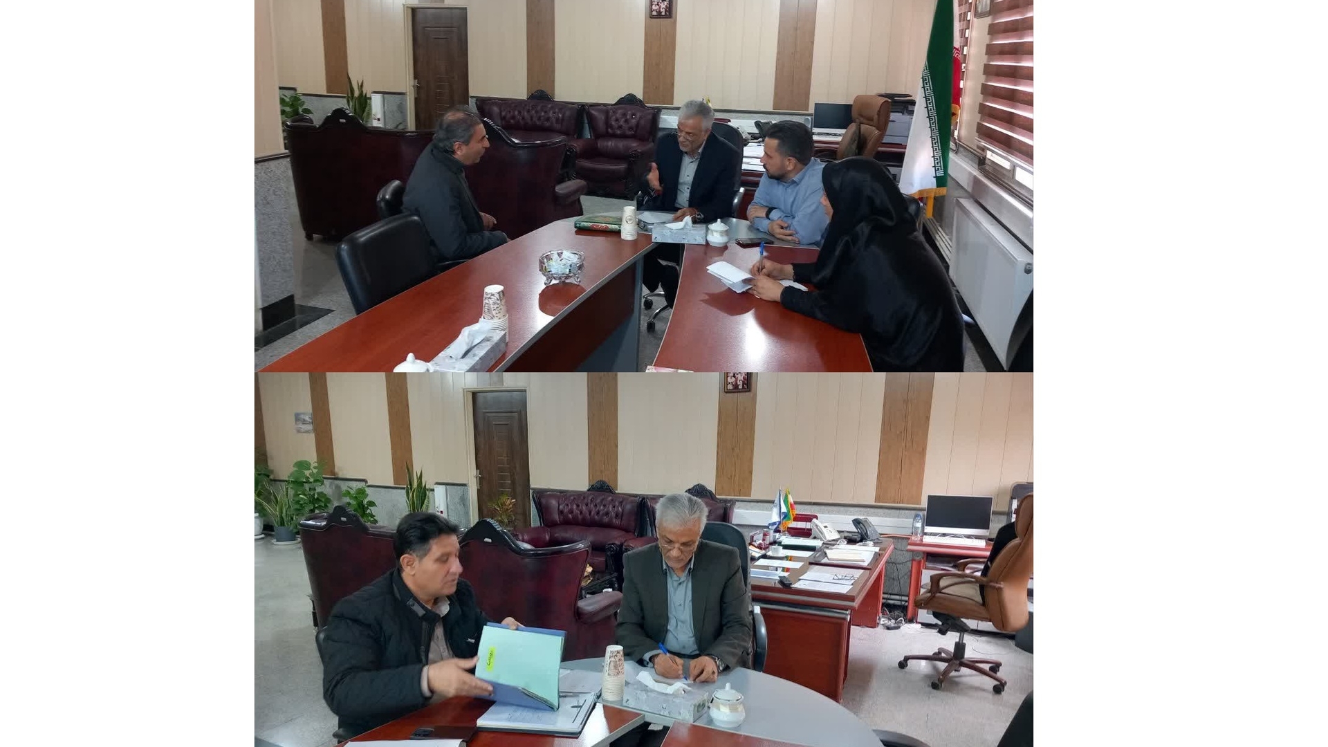 نشست رئیس اداره منابع آب و رئیس شهرک‌های صنعتی با فرماندار زرندیه برگزار شد