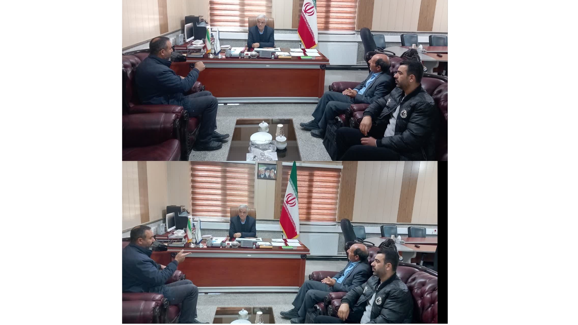 دیدار دهیار و اعضای شورای اسلامی امیرآباد با فرماندار زرندیه