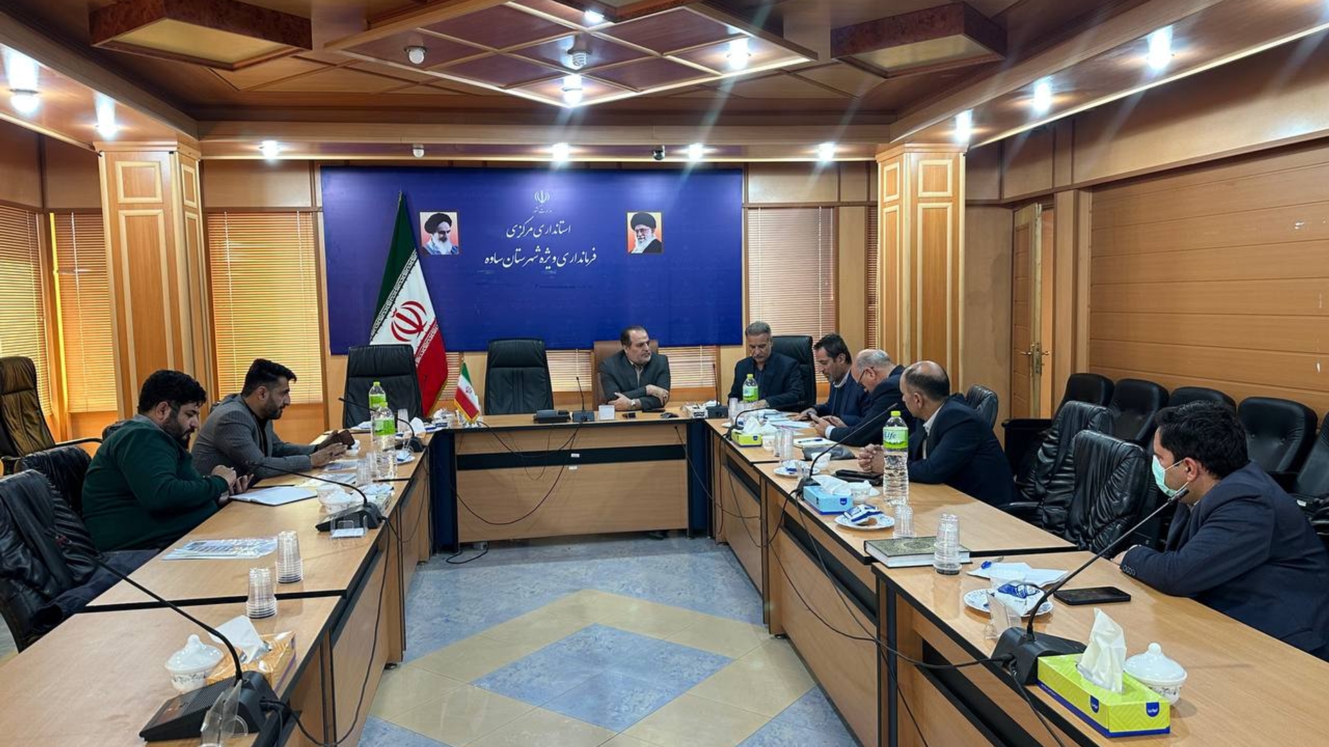 بررسی پیشرفت خط انتقال آب از سد کوچری در نشست فرمانداری ساوه