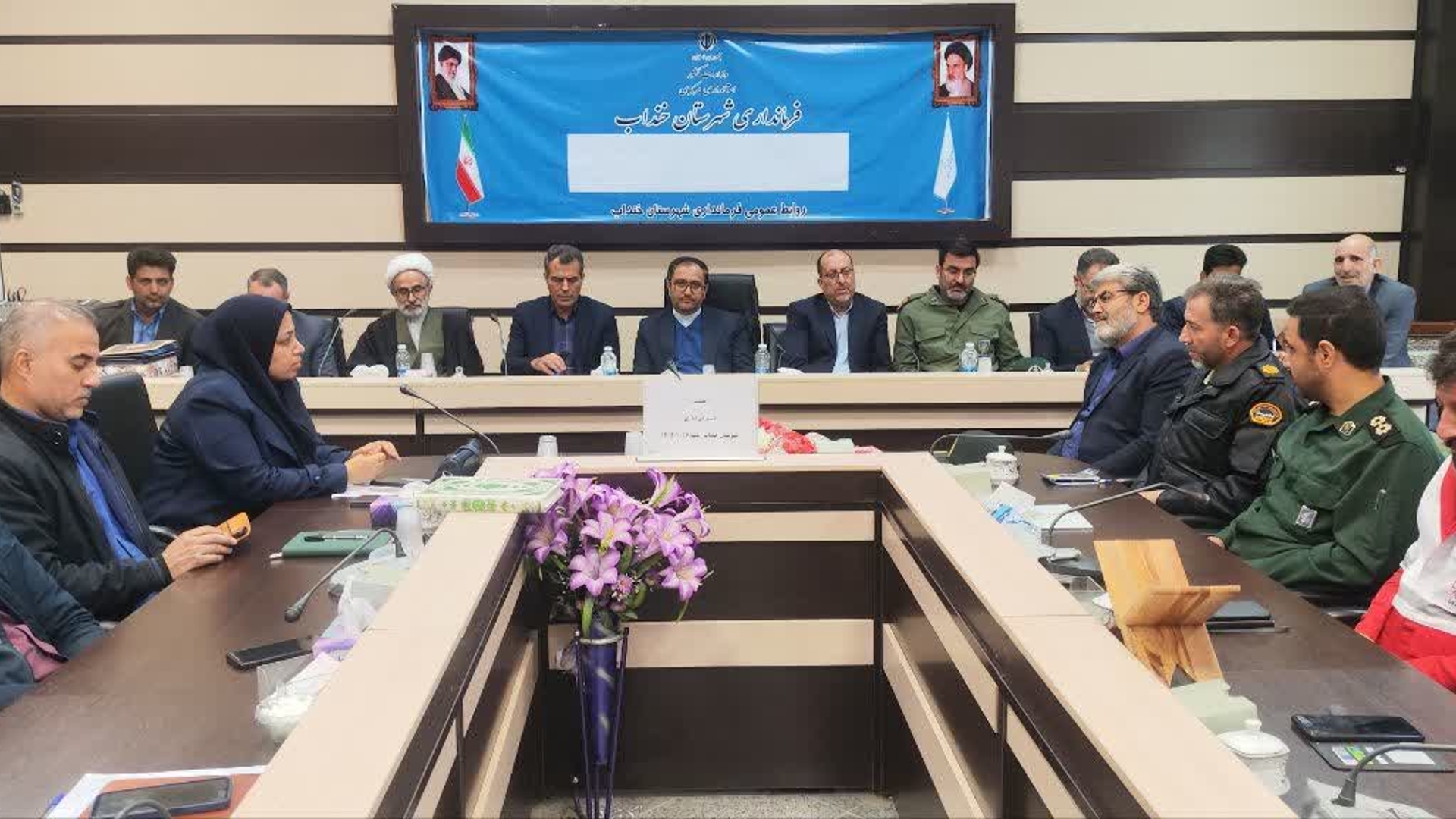 📌آیین تکریم و معارفه بخشداران مرکزی و قره‌چای شهرستان خنداب