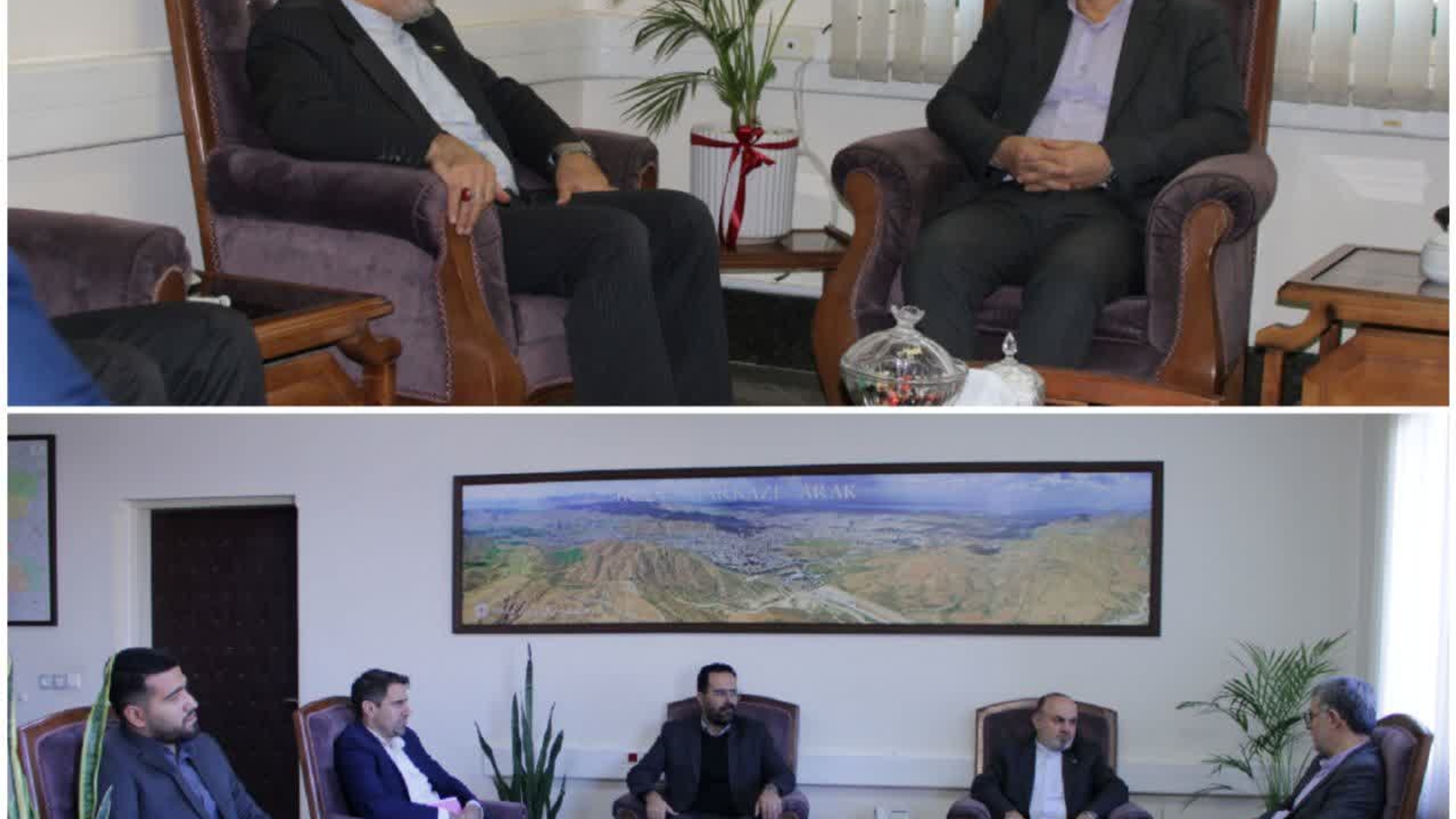 دیدار قمری معاون سیاسی، امنیتی و اجتماعی استانداری مرکزی و سردار قمی معاون بسیج و امور استان های سازمان پدافند غیرعامل کشور