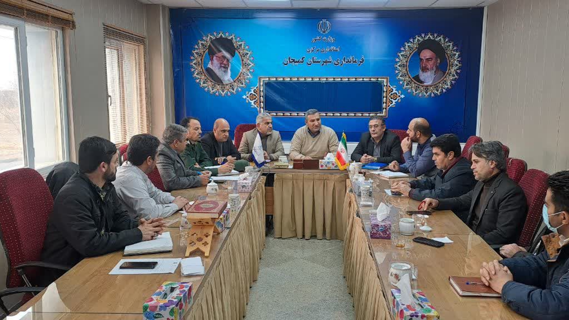 🔻برگزاری جلسه هماهنگی نشست مجمع خیرین شهرستان کمیجان به ریاست فرماندار