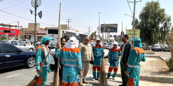 بازدید میدانی مدیر کل پدافند غیرعامل استان و رئیس ستاد اربعین در مقر مهران از سطح شهر پیرامون چگونگی عملکرد شهرداری‌های استان در پاکیزگی و آراستگی و جمع آوری پسماند