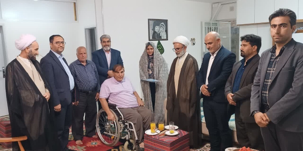 💢 دیدار و تجلیل از جانباز سرافراز ۷۰ درصد حسن صادقی در مرکز دهستان اناج