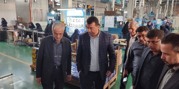 بازدید فرماندار زرندیه از واحد تولیدی اتحاد لنت در شهرک صنعتی مأمونیه