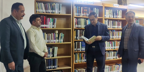 🔘 بازدید فرماندار شهرستان خنداب از روند بازسازی و بهسازی سالن اجتماعات کتابخانه عمومی معراج شهر خنداب