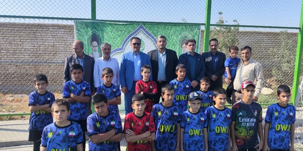 🔘 افتتاح سومین پروژه زمین چمن مصنوعی مشارکتی بنیاد علوی شهرستان خنداب روستای غینرجه