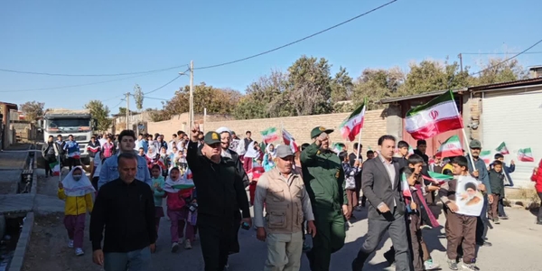 خروش مردم رازقان و علیشار در یوم‌الله ۱۳ آبان علیه استکبار و رژیم صهیونیستی