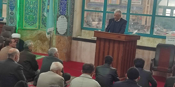 سخنرانی فرماندار زرندیه در نماز جمعه بخش زاویه